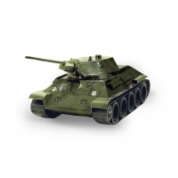 Сборная модель - Танк  Т-34 зеленый - 1941г Умная Бумага Модели и макеты 