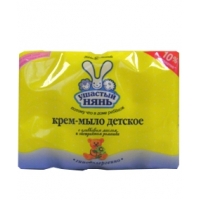 Крем - мыло детское с оливковым маслом и экстрактом ромашки Ушастый нянь Продукты для ванны и душа 