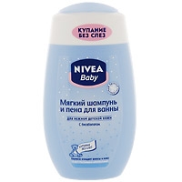 Мягкий шампунь и пена для ванны Nivea baby Продукты для ванны и душа 