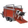 Прицеп для перевозки крупного рогатого скота с коровой