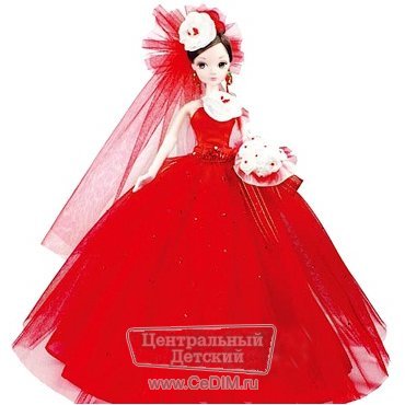 Кукла Sonya принцесса в красном платье с белым цветком  Sonya 