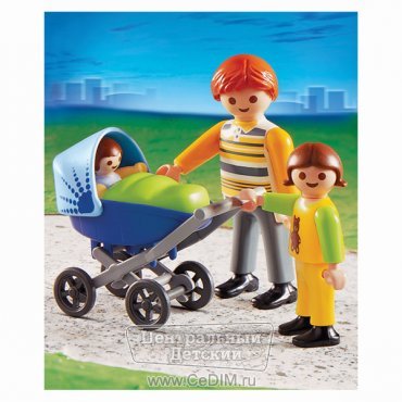 Семья с коляской  Playmobil 