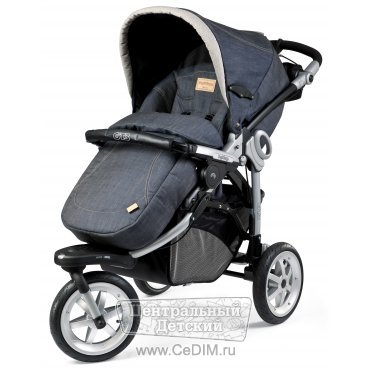 Kоляска 3 колёсная Peg Perego GT3 COMPLETO DENIM джинсовый  Peg Perego 