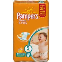 Подгузники Pampers Sleep and Play 5 Junior 11-25кг 58 штук Pampers Подгузники одноразовые 