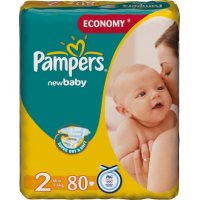 Подгузники Pampers NewBaby 2 Mini 3-6кг 80 штук Pampers Детская косметика и гигиена 