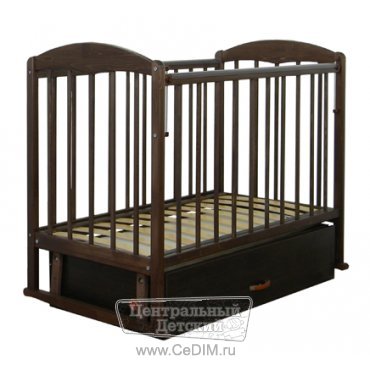 Кровать детская с маятником Тёмный орех  SKV-company 