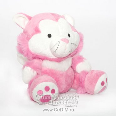 Мягкая игрушка котик розовый сидячий  Gulliver 
