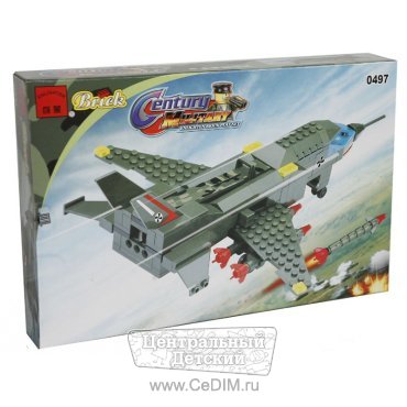 Конструктор Военный Самолет  Brick 